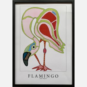 Flamingo - grn  43,5x31,5 cm