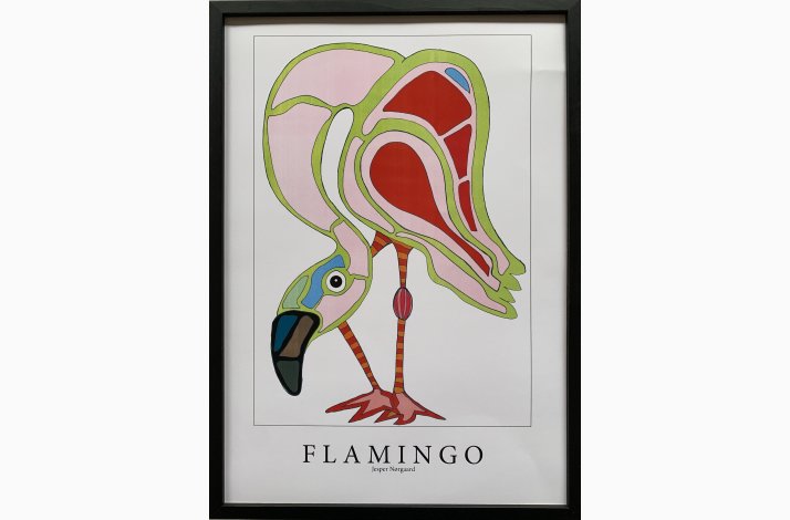 Flamingo - grn  43,5x31,5 cm