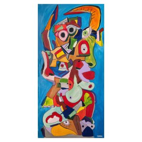 Kvinden og tyren 160x80 cm