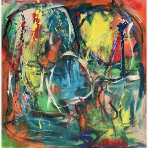 Are We Humans?  120x120 cm