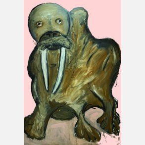 Walrus Waiting 219x146 cm