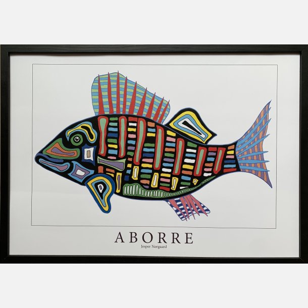 Aborre  sort  31,5x43,5 cm