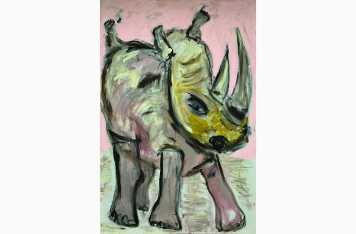 Nosy Rhino  219x146 cm