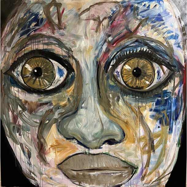 On and on she goes - Rockface 200x200 cm