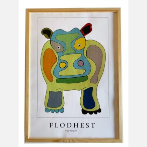 Flodhest  43,5x31,5 cm 