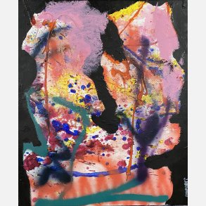 Vi er to i sammen skygge  60x50 cm