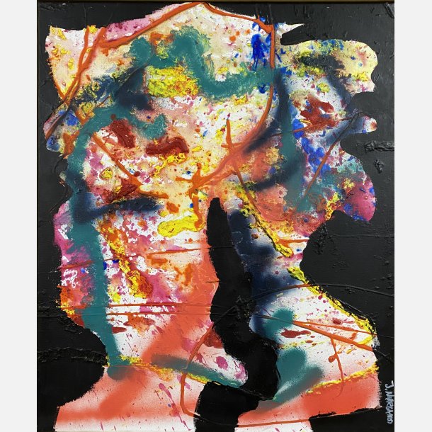 Du kommer altid frem mellem pigmenterne 60x50 cm