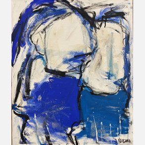 Du er nok lidt mere bl end mig 60x50 cm