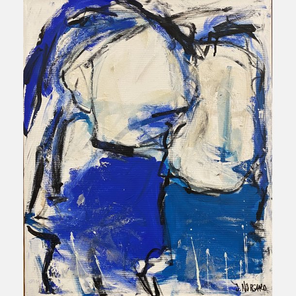 Du er nok lidt mere bl end mig 60x50 cm