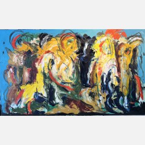 Selvets kamp 120x200 cm (olie p lrred)