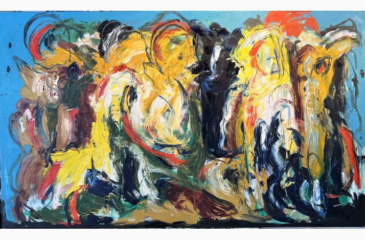 Selvets kamp 120x200 cm (olie p lrred)