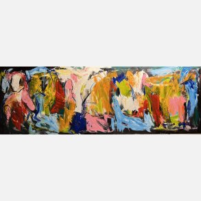 Nr alt er godt ligger den bl hund p ryggen. 75x218 cm