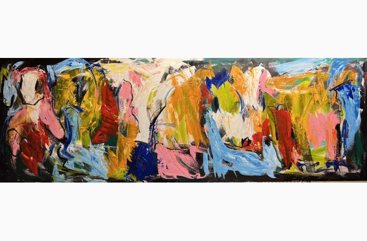 Nr alt er godt ligger den bl hund p ryggen. 75x218 cm