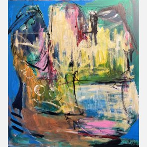 Der, hvor jagten begynder 90x80 cm