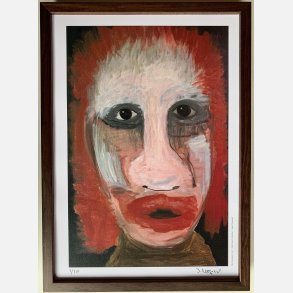 The Strawberry Girl 29,7x21 cm indrammet