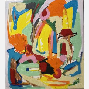 I et tankespind, t�nker krabben med den gr�nne klo sig ind 90x80 cm