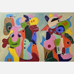 Livet i sin egen n�ddeskal 120x80 cm