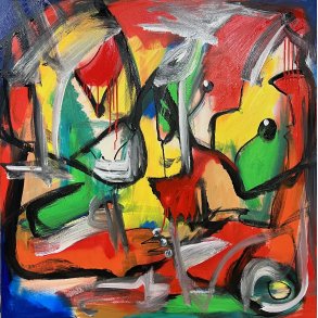 Og du er dig  100x100 cm