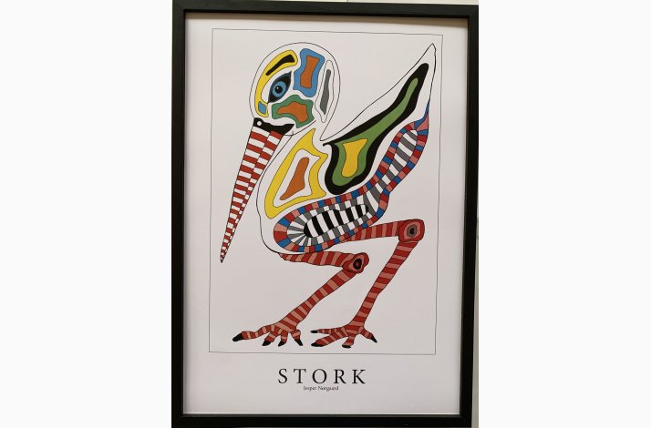 Stork  hvid  31,5x22,5 cm