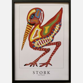 Stork  rd  43,5x31,5 cm