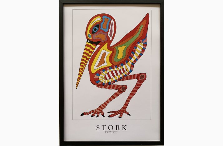 Stork  rd  43,5x31,5 cm