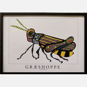 Gr�shoppe  gul/sort  31,5x43,5 cm