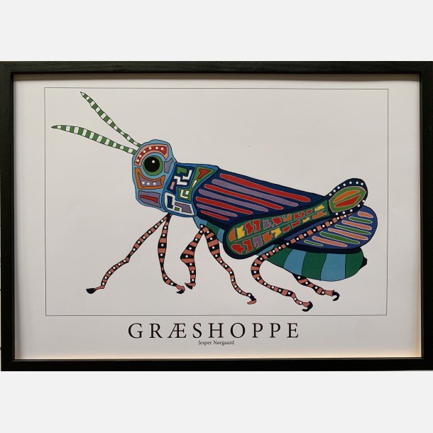 Grshoppe  bl/grn  31,5x43,5 cm
