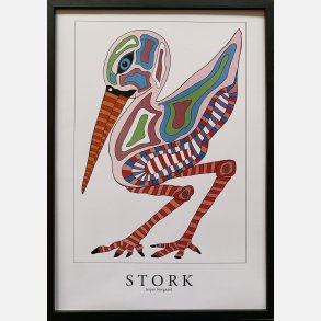 Stork  rosa  43,5x31,5 cm