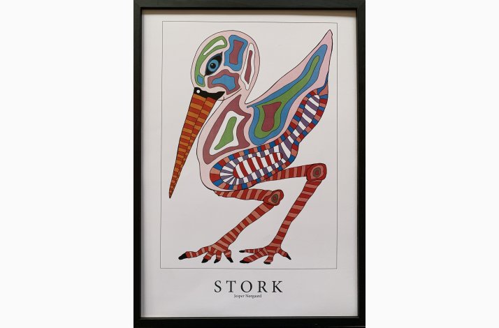 Stork  rosa  43,5x31,5 cm