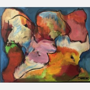 Hanging around Bulls (50x60 cm)