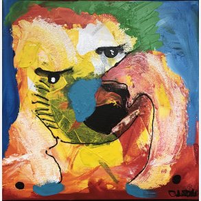 Hands and nose of the blue kind