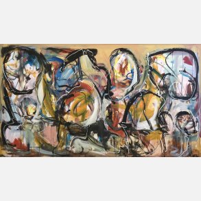 Under the red sky the gathering