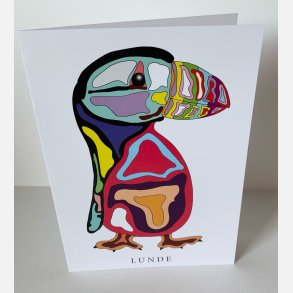 Lunde  (rd)   dobbeltkort 21x15 cm
