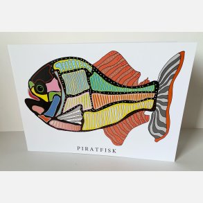 Piratfisk  15x21 cm dobbeltkort
