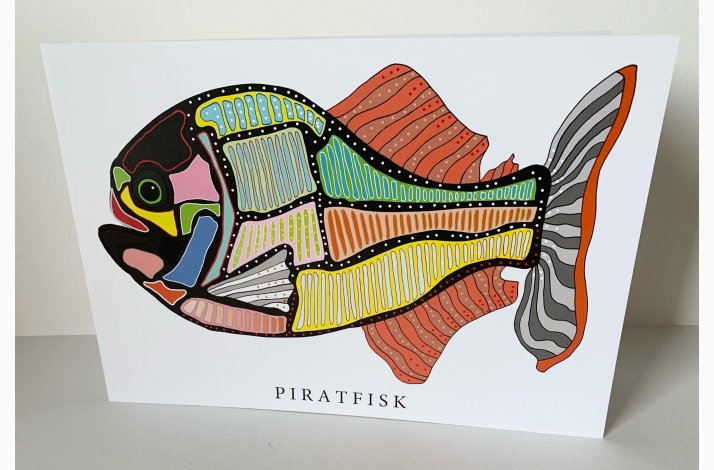 Piratfisk  15x21 cm dobbeltkort