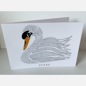 Svane  15x21 cm dobbeltkort