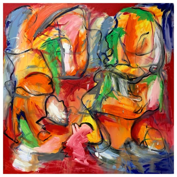 We meet again  179x179 cm 