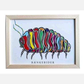 Bnkebider 16,5x22,5 cm indrammet i fyrtr