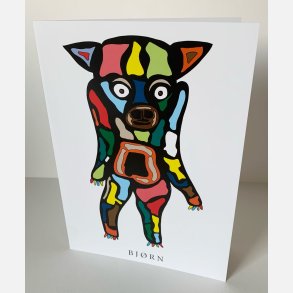 Bjrn  dobbeltkort 21x15 cm
