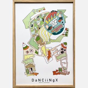 DaNCiiNgX indrammet i eg 43,5x31,5 cm