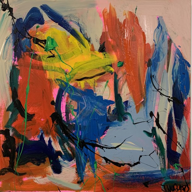 Den forsigtige and i dine tanker 50x50 cm