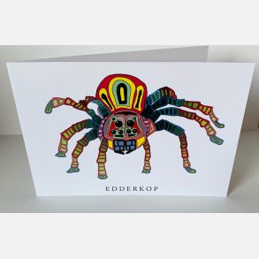 Edderkop  15x21 cm dobbeltkort