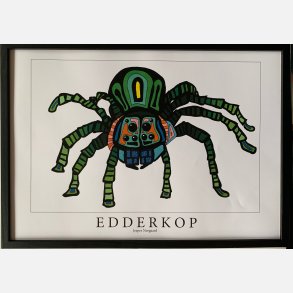 Edderkop  sort 31,5x43,5 cm