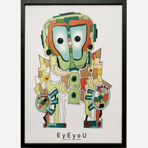 EyEyoU indrammet i sort ramme 43,5x31,5 cm