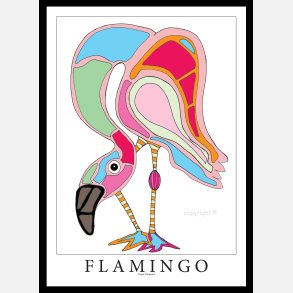 Flamingo 70x50 cm