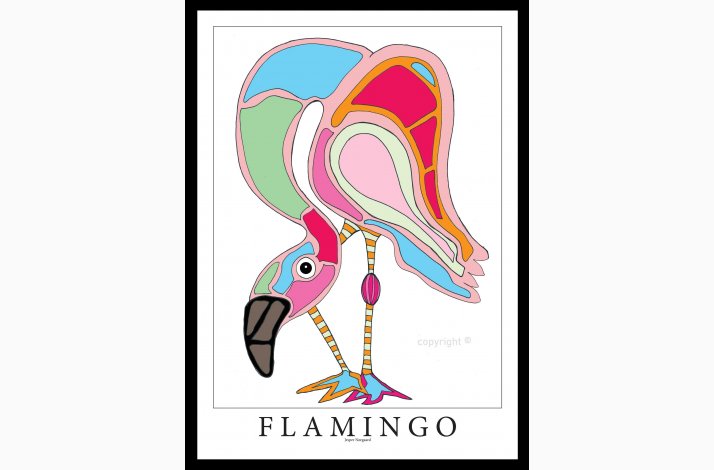 Flamingo 70x50 cm
