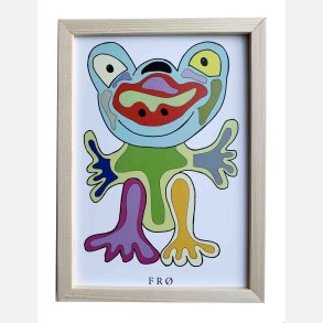 Fr  16,5x22,5 cm indrammet i fyrtr