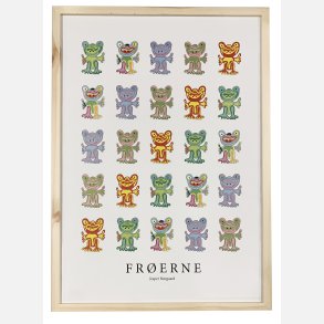 Frerne 47x34 cm indrammet i nordiskfyr