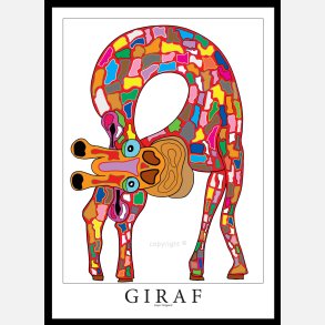 Giraf 70x50 cm