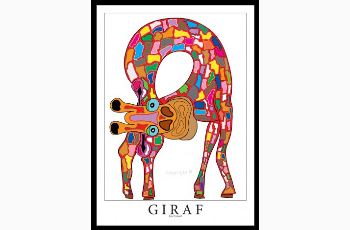 Giraf 70x50 cm